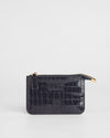 Chelsea Coin Purse Patent Croc Navy