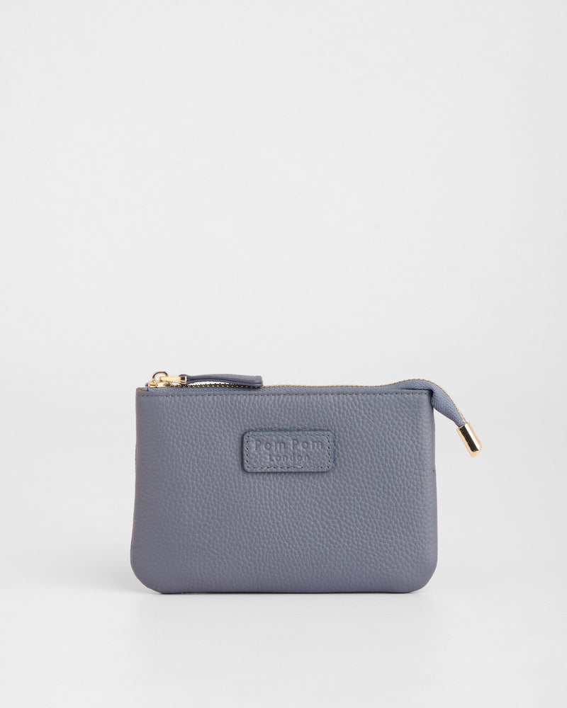 Chelsea Coin Purse Slate Blue-Pom Pom London