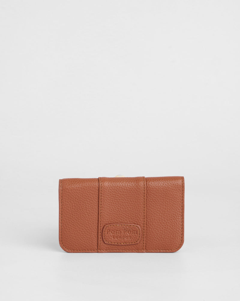 Chelsea Small Flat Wallet Chestnut-Pom Pom London