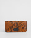 Chelsea Flat Wallet Snake Effect Brown - Large