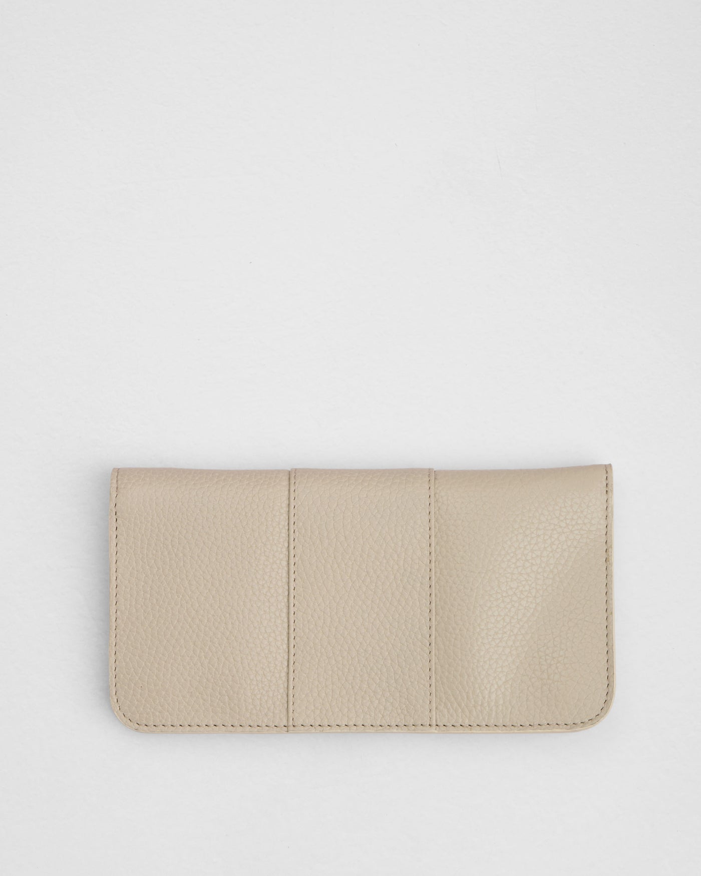Chelsea Flat Wallet Stone - Large – Pom Pom London
