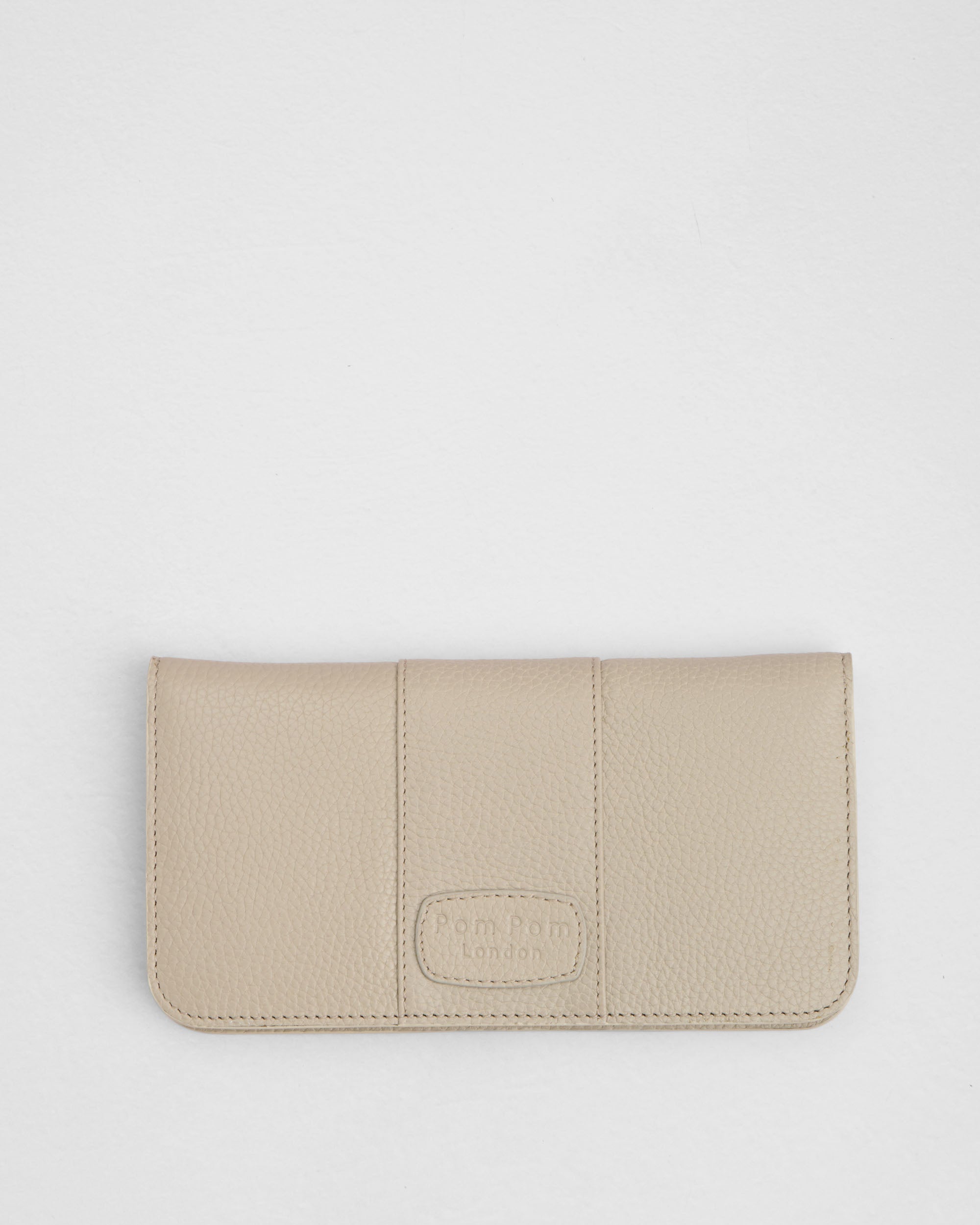Chelsea Flat Wallet Stone - Large – Pom Pom London