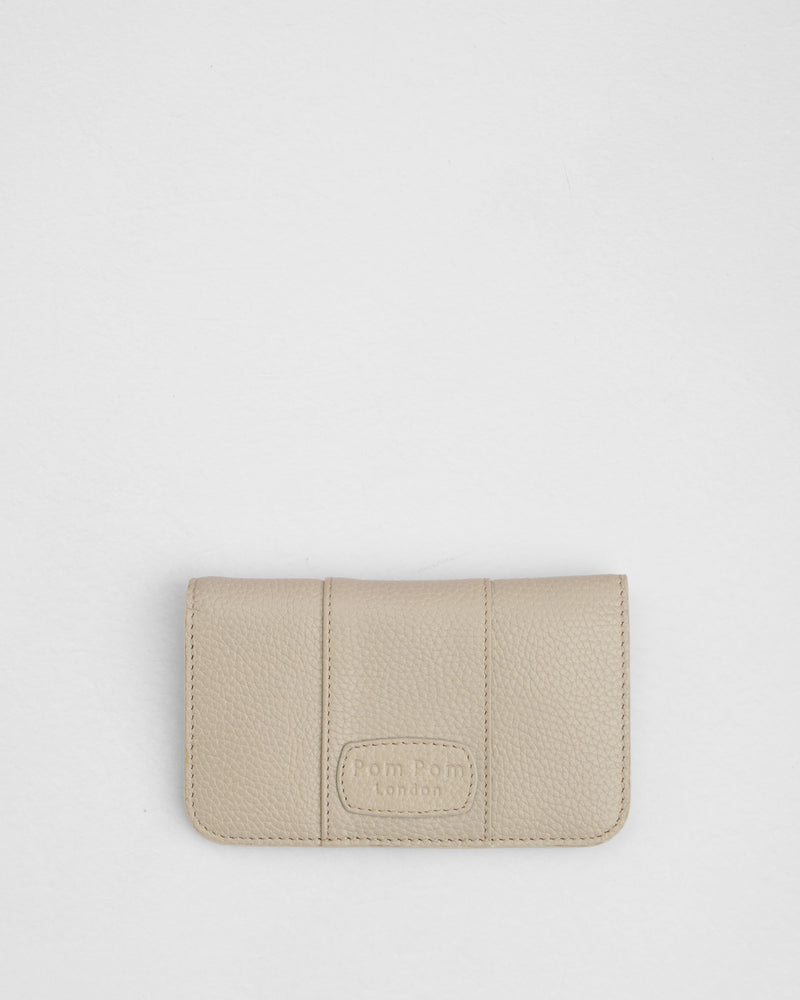 Chelsea Flat Wallet Stone - Small-Pom Pom London