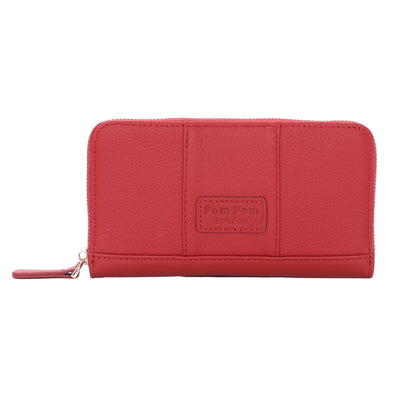 Chelsea Wallet Purse Crimson Red-Pom Pom London