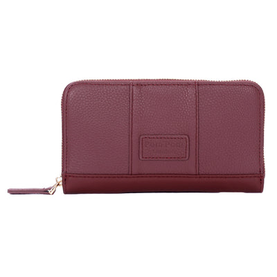 Chelsea Wallet Purse Deep Burgundy-Pom Pom London