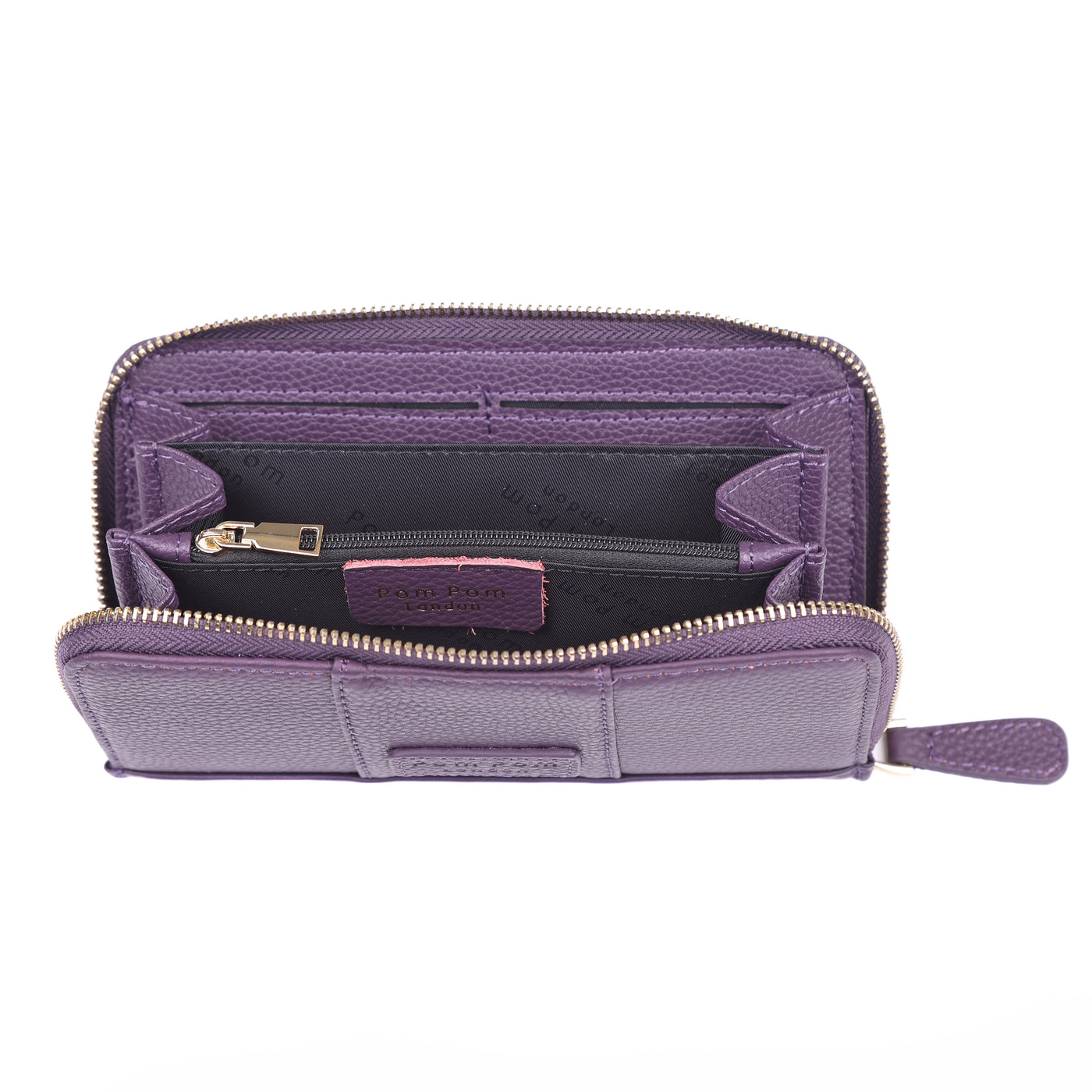 Chelsea Wallet Purse Purple Nightshade-Pom Pom London