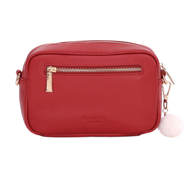 Chiswick Cargo Bag Crimson Red-Pom Pom London
