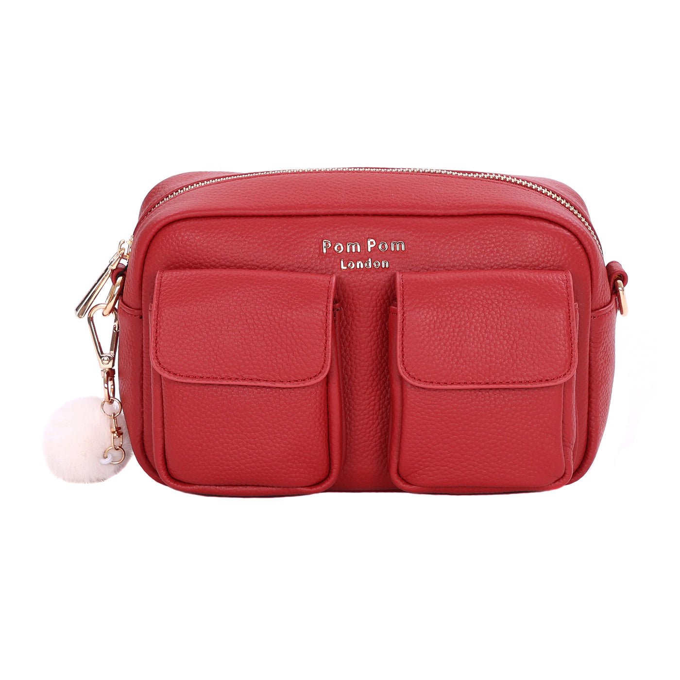 Chiswick Cargo Bag Crimson Red-Pom Pom London