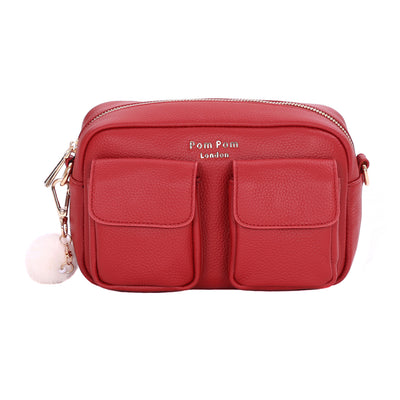 Chiswick Cargo Bag Crimson Red-Pom Pom London