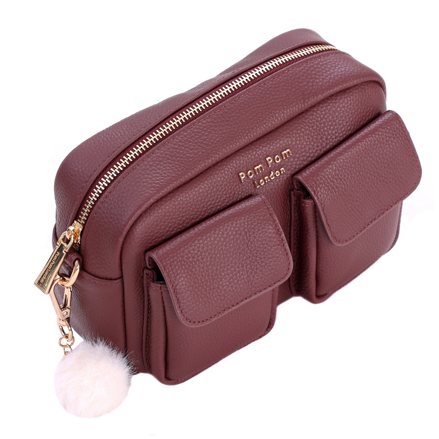 Chiswick Cargo Bag Deep Burgundy-Pom Pom London