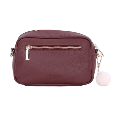 Chiswick Cargo Bag Deep Burgundy-Pom Pom London
