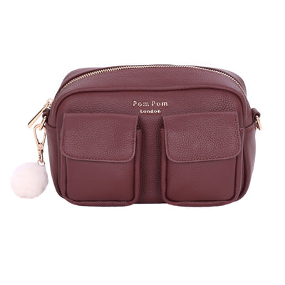 Chiswick Cargo Bag Deep Burgundy-Pom Pom London