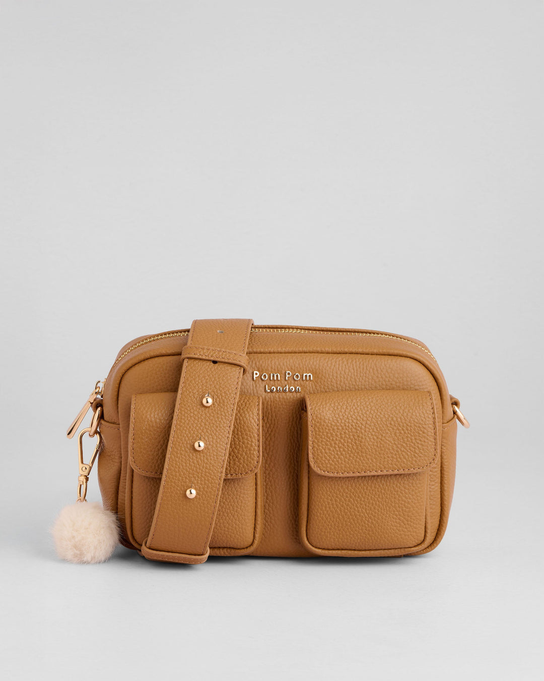 Pom Pom London Chiswick - Leather Crossbody bag in Maple