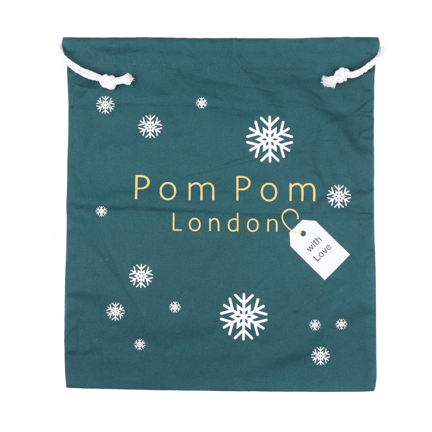 Christmas Gift Bag - Green-Pom Pom London