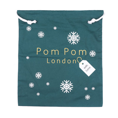 Christmas Gift Bag - Green-Pom Pom London