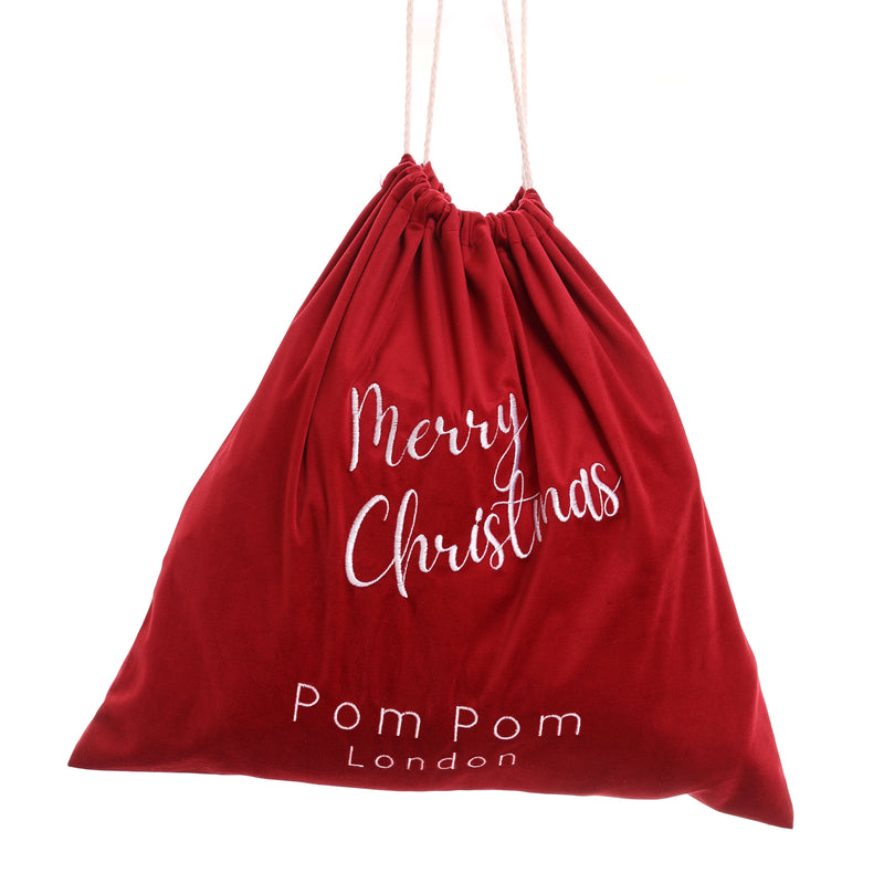 Christmas Velvet Gift Bag - Merry Christmas '25-Pom Pom London