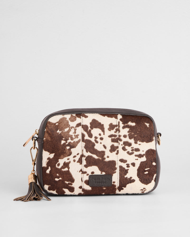 City Crossbody Bag Cow Print-Pom Pom London