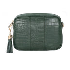 City Crossbody Bag Croc Pine Green