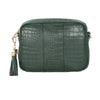 City Crossbody Bag Croc Pine Green