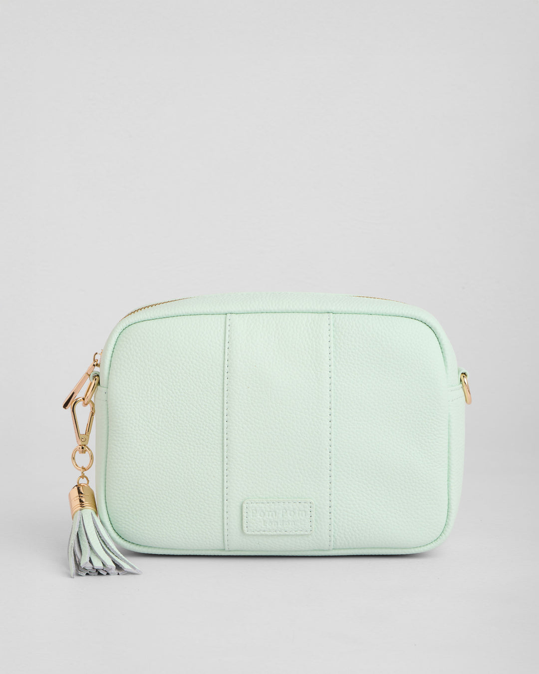 Spearmint City Leather Crossbody Bag | Pom Pom London