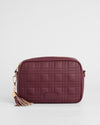 City Crossbody Bag Square Quilted Dark Maroon