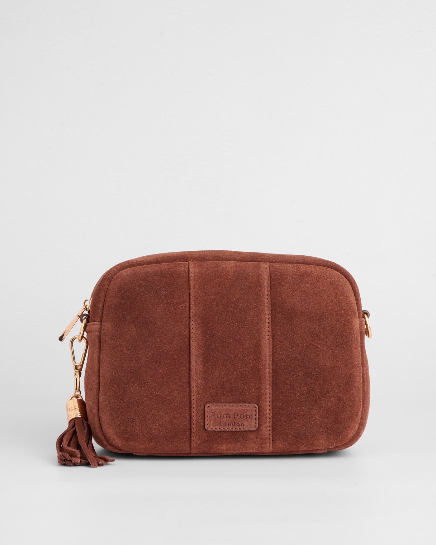 City Crossbody Bag Suede Chocolate – Pom Pom London