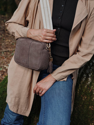 City Crossbody Bag Suede Mocha
