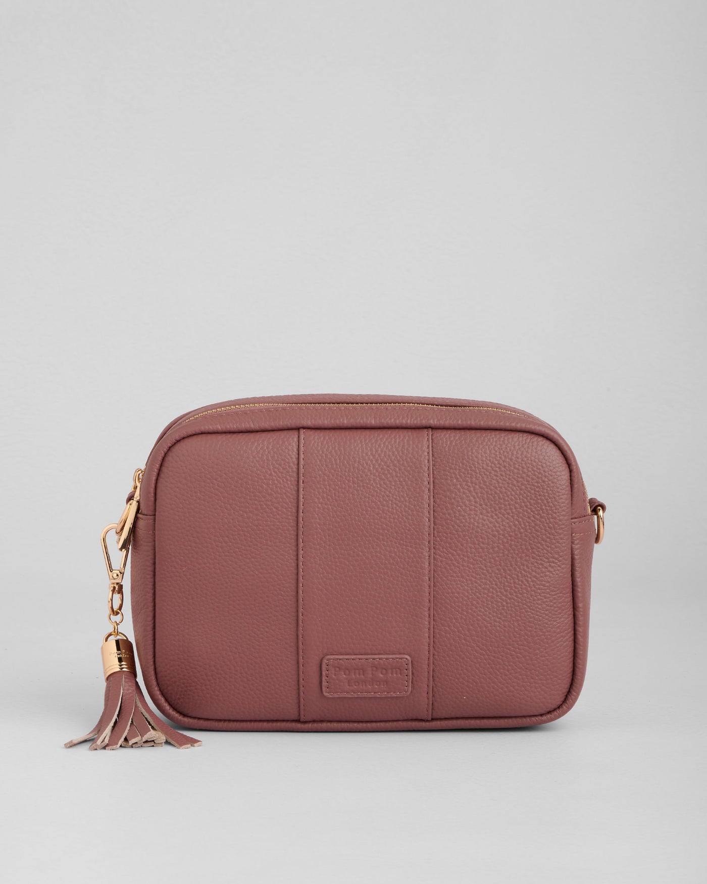 Dusky Orchid Duo Zip Crossbody Bag | Pom Pom London