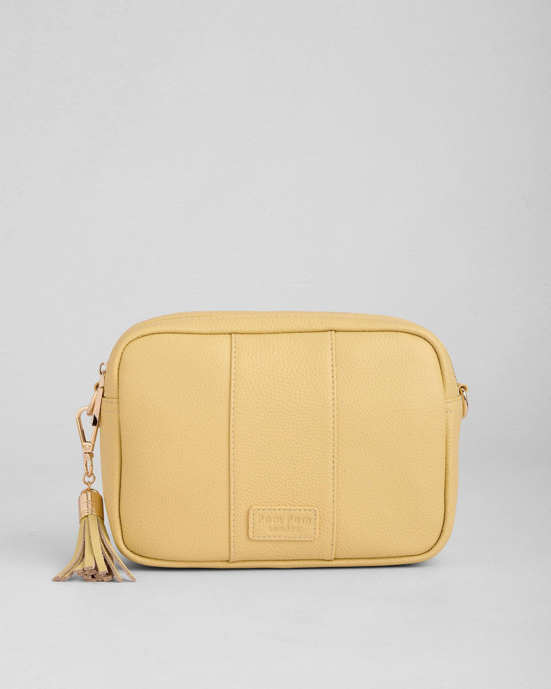 Straw City Duo Bag - full-grain leather bag | Pom Pom London