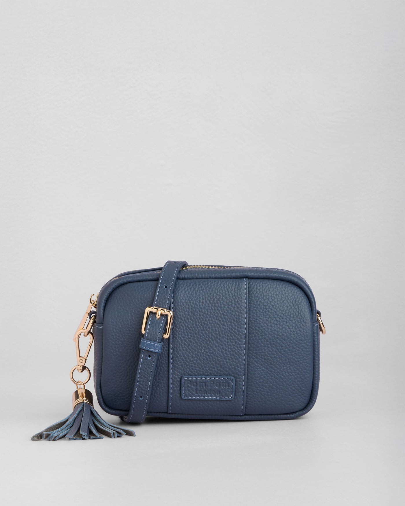 City MINI Crossbody Bag Slate Blue – Pom Pom London