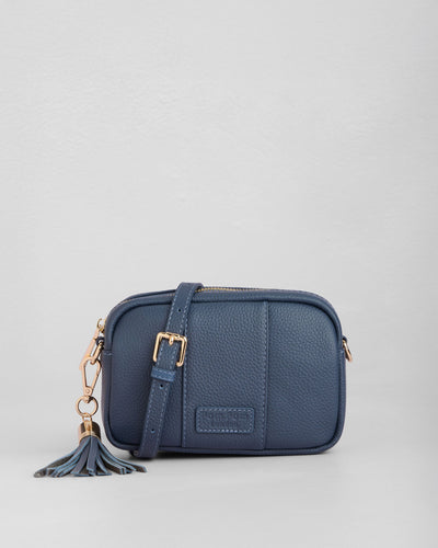 City MINI Crossbody Bag Slate Blue – Pom Pom London