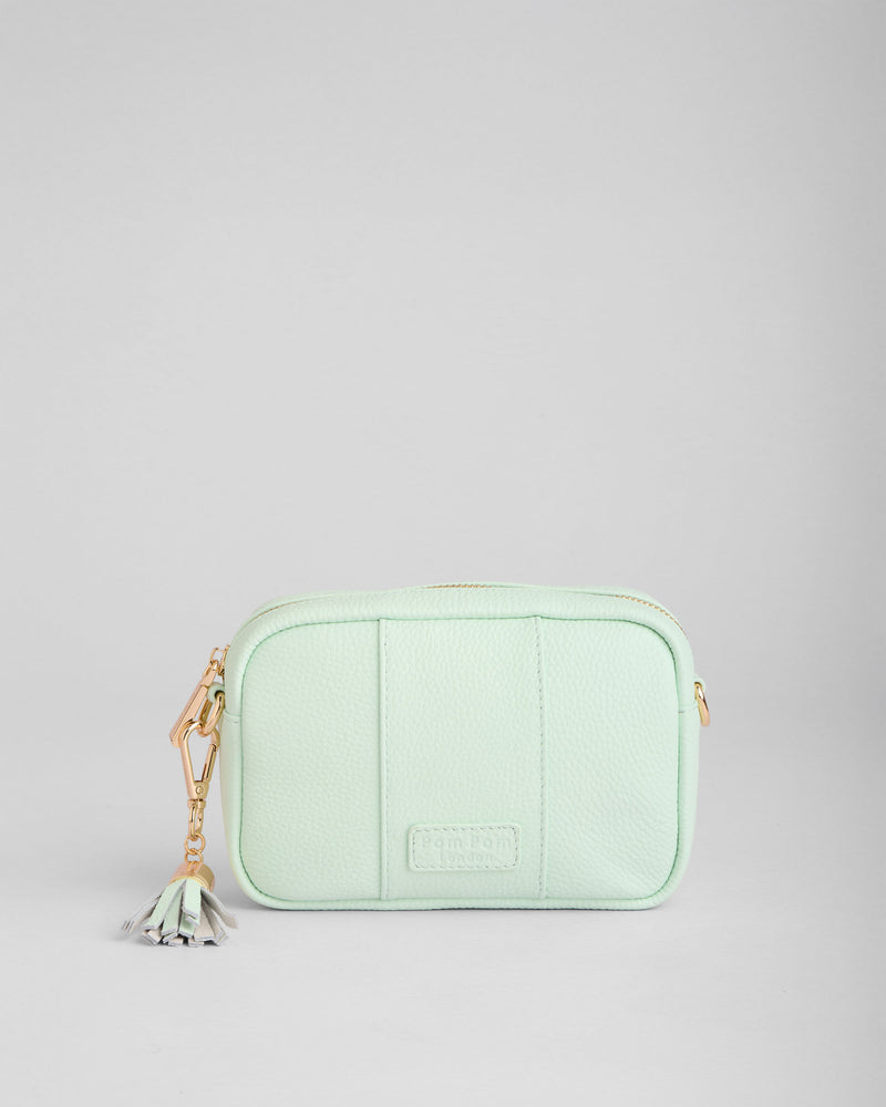 Spearmint City Mini Bag - full-grain leather bag | Pom Pom London