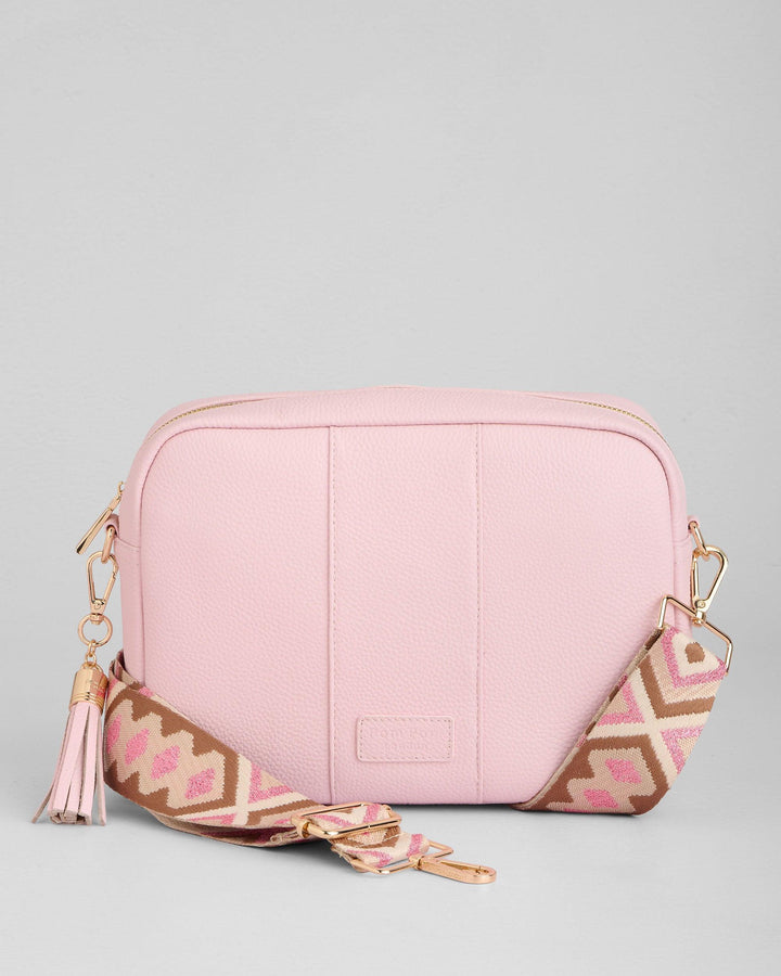 Blossom Pink Large City Crossbody Bag | Pom Pom London