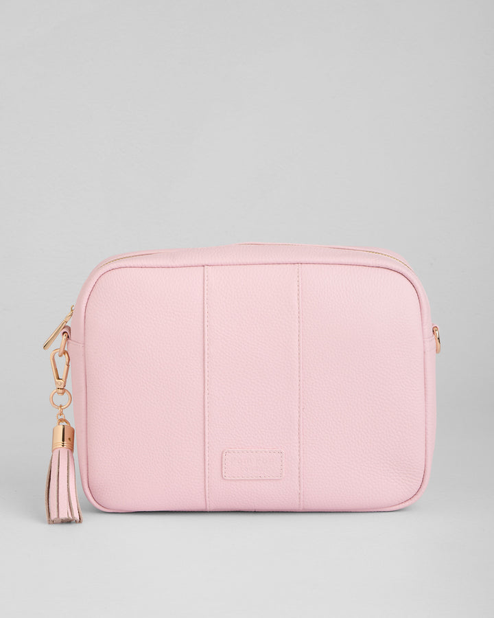 Blossom Pink Large City Crossbody Bag | Pom Pom London