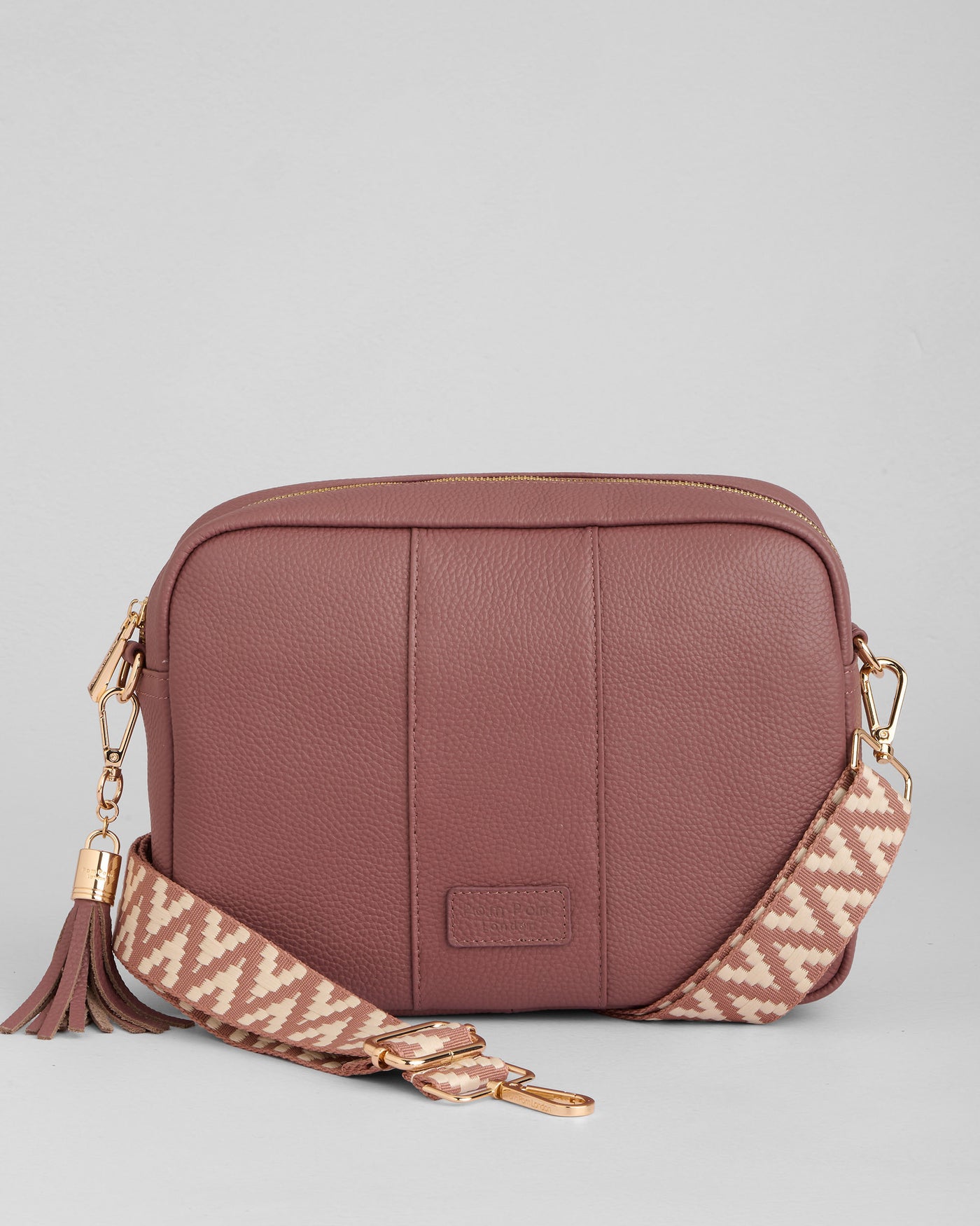 Dusky Orchid Large City Crossbody Bag | Pom Pom London
