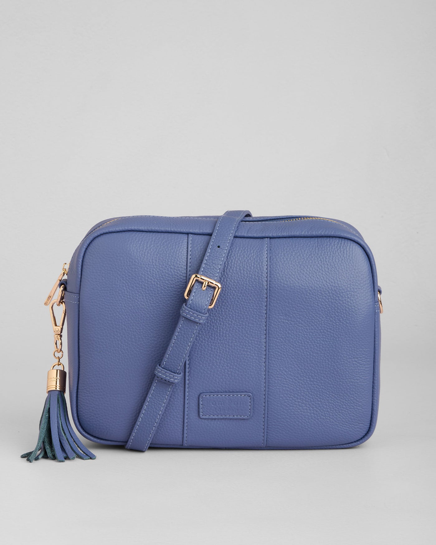 Lupin Blue Large City Crossbody Bag | Pom Pom London