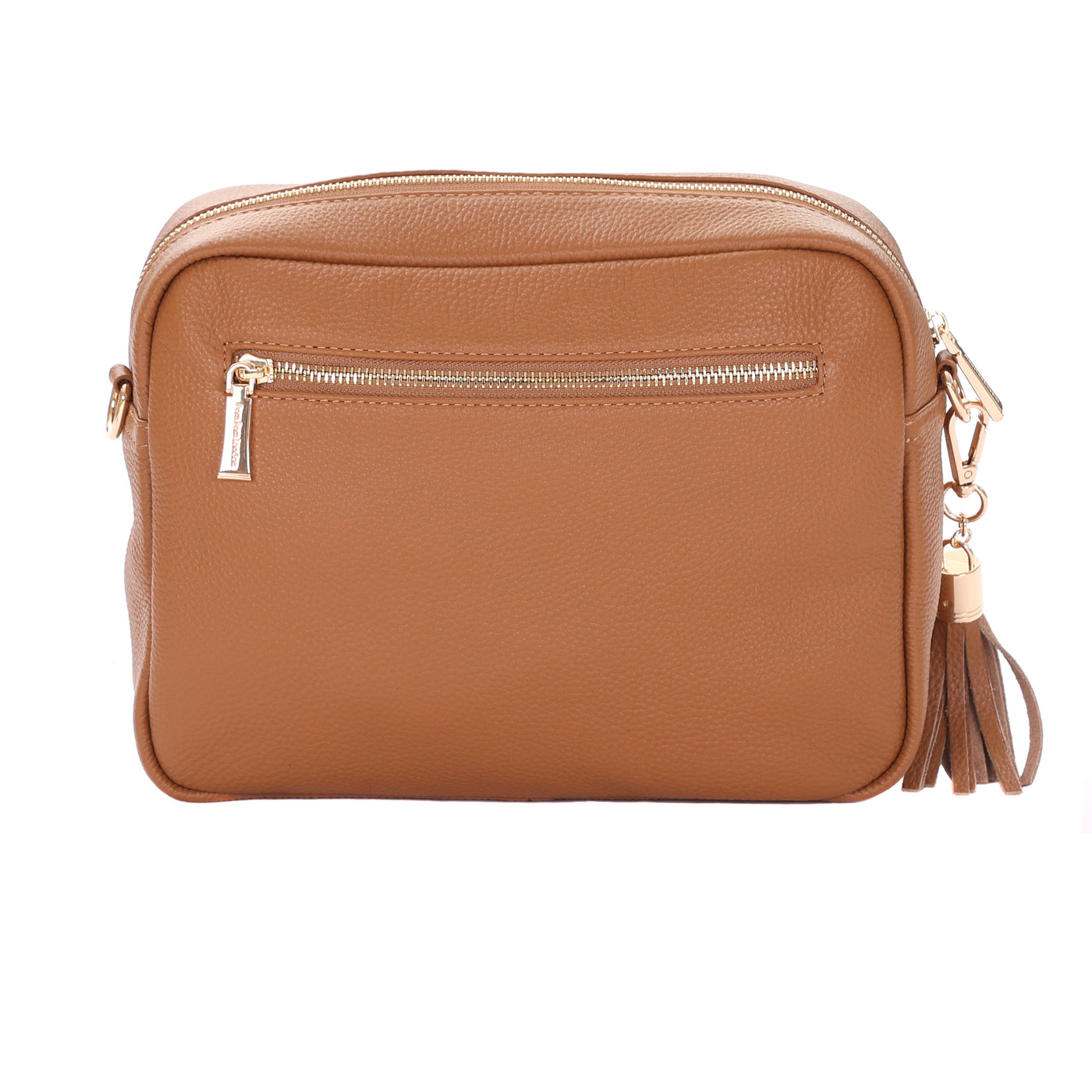 City Plus Faux Fleece & Leather Bag Maple-Pom Pom London