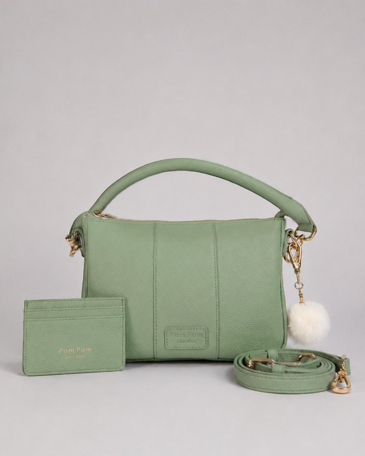 City Slim Crossbody Bag & Card Holder Olive Bundle – Pom Pom London
