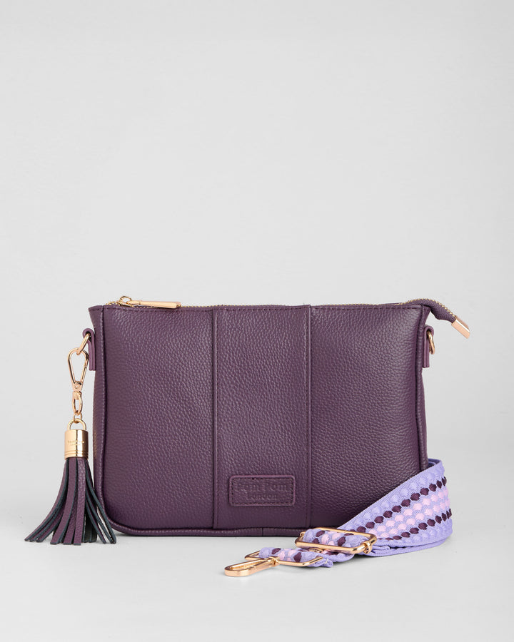Pom Pom London City Slim Bag - Leather Crossbody bag in Spiced Ginger
