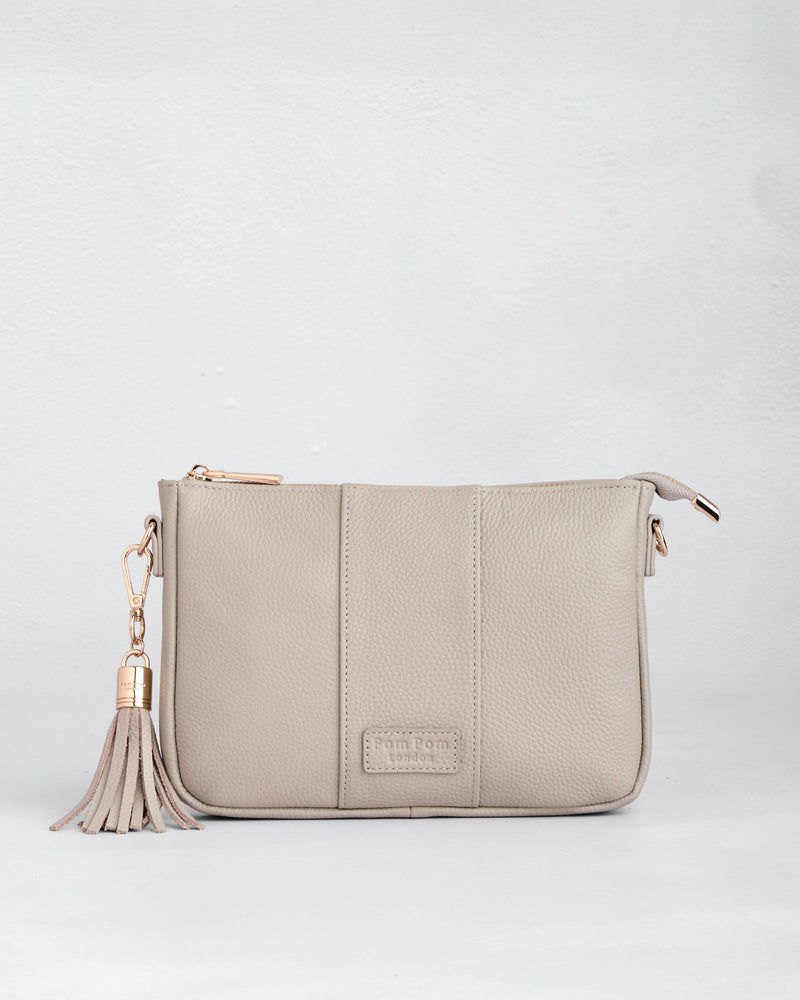 City Slim Crossbody Bag Stone-Pom Pom London