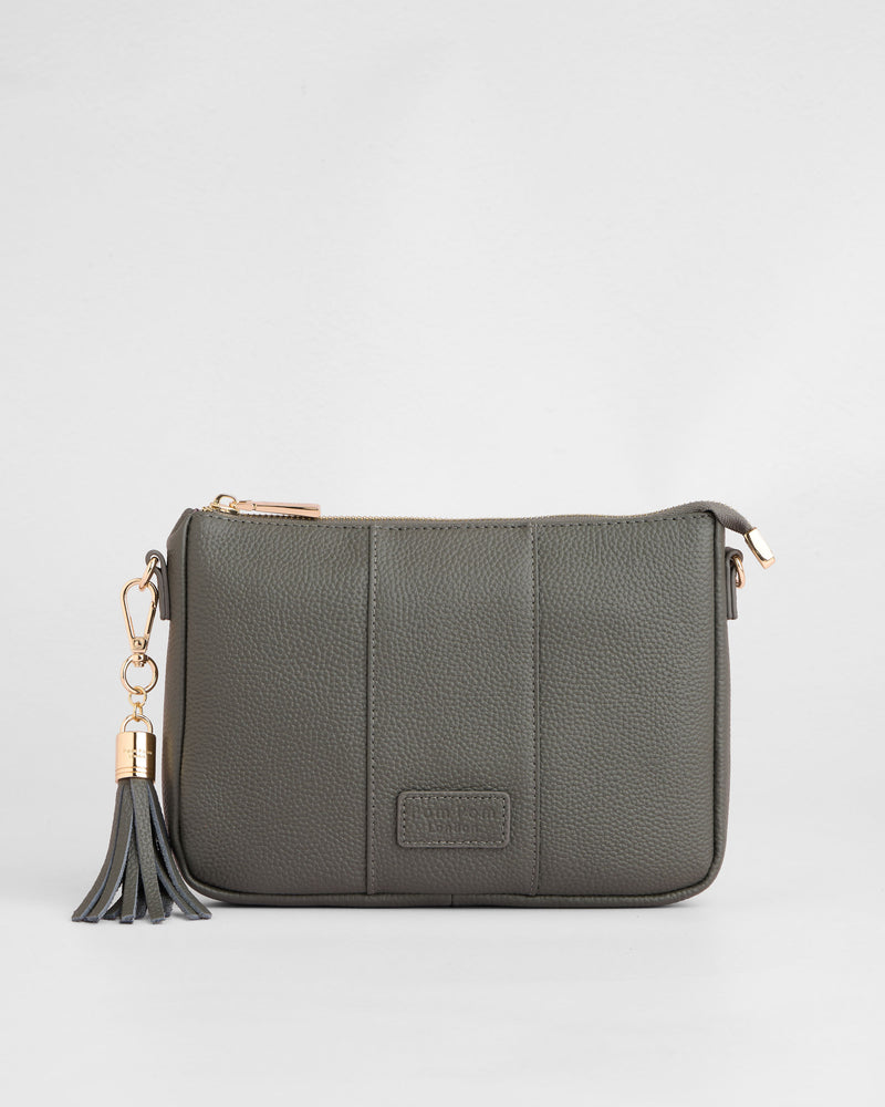 City Slim Crossbody Bag Volcano Grey-Pom Pom London