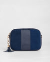 City Tasche aus Wildleder und Leder Marineblau