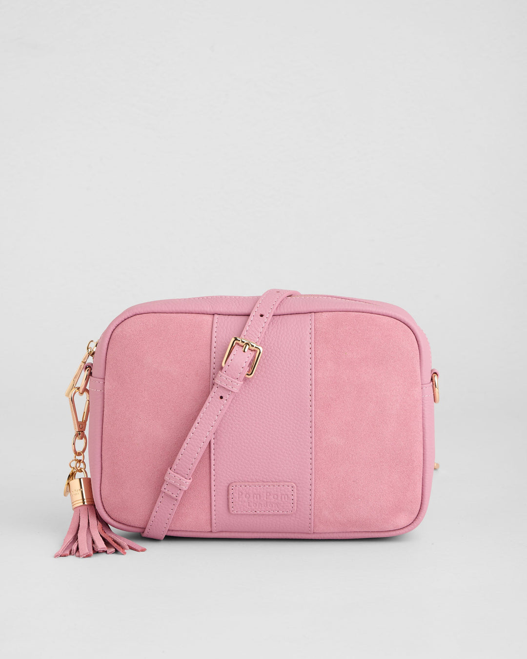 City Suede and Leather Bag Pink BCA '25 – Pom Pom London