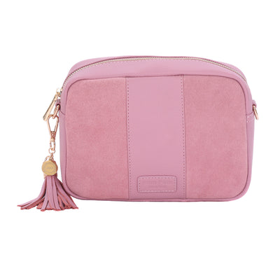 City Suede & Leather Bag Pink BCA '25-Pom Pom London