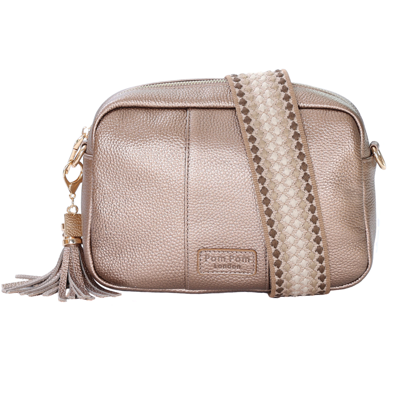 Pom Pom London City Bag Metallic Bronze