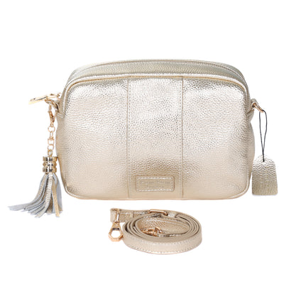 Pom Pom London City Bag Metallic Gold