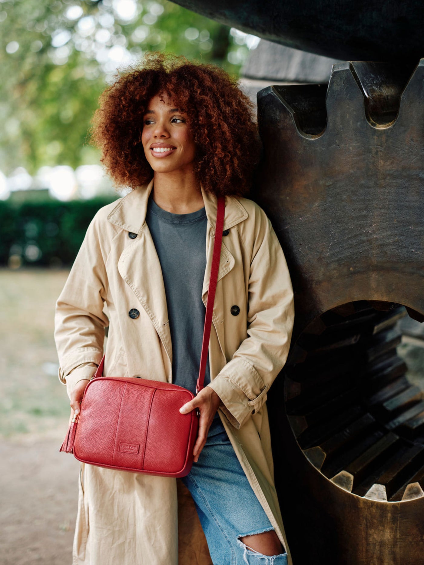 Pom Pom London City Plus Bag Chilli Red