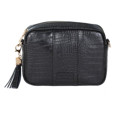 Pom Pom London City Croc Bag Black