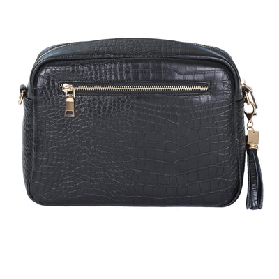 Pom Pom London City Plus Croc Bag Black