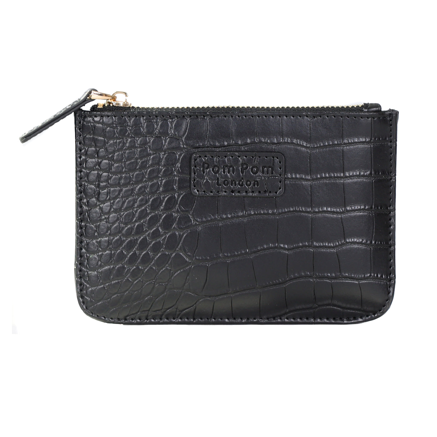 Chelsea Coin Purse Croc Black